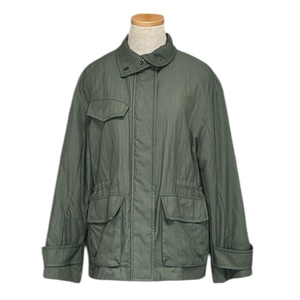 VINCE Jacket Lightweight Utility Coat Olive Green Zip Cinched Waist Size Small